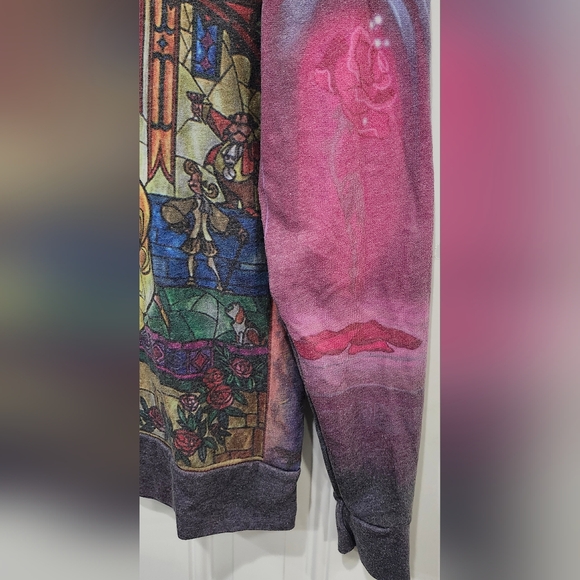 Beauty and the Beast stainglass sweatshirt women's size Medium - Picture 5 of 8